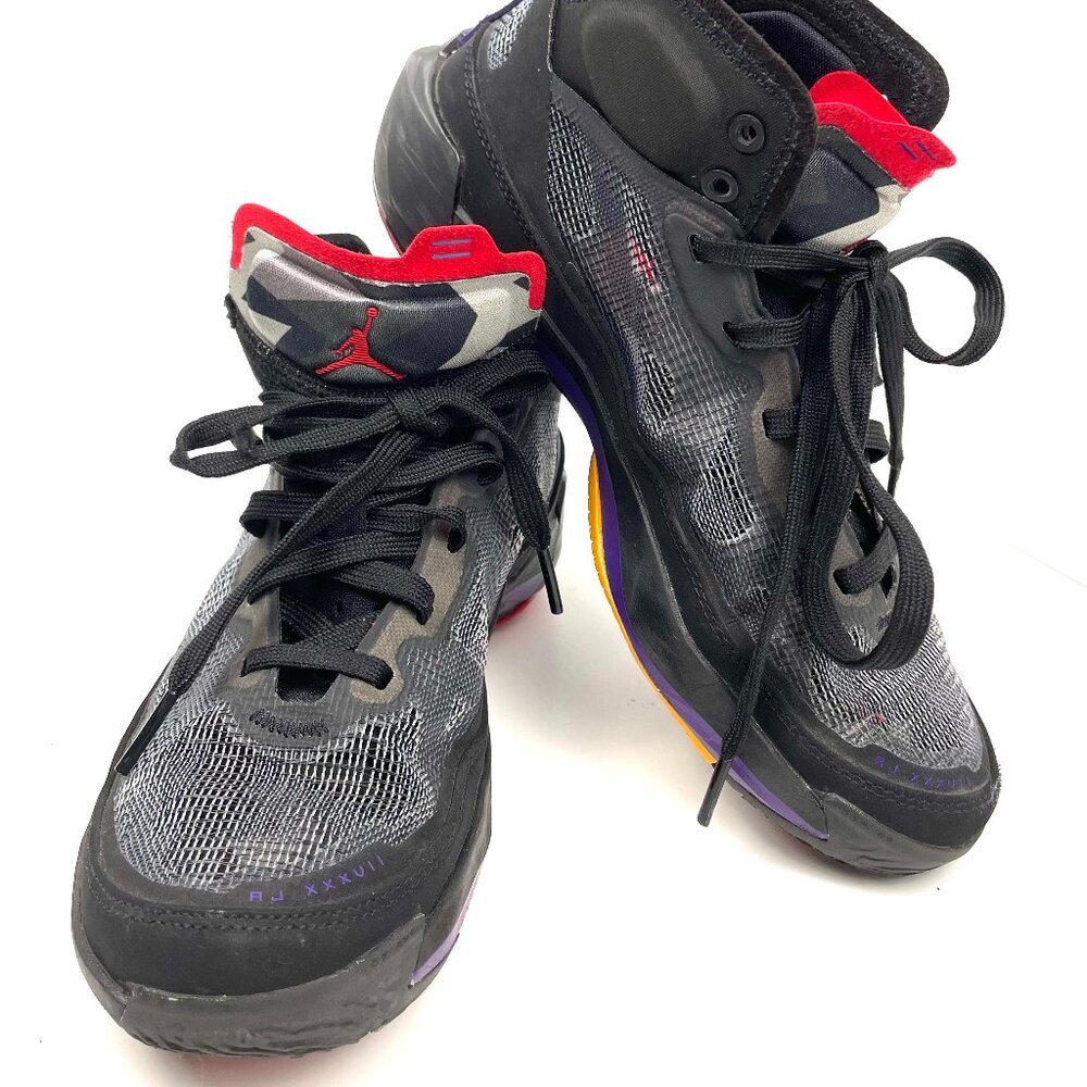 Nike Air Jordan XXXvII 37 Raptors Black Red Grey Basketball DD7421-065 Size 5Y